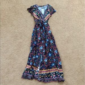 Boho Wrap Maxi Dress